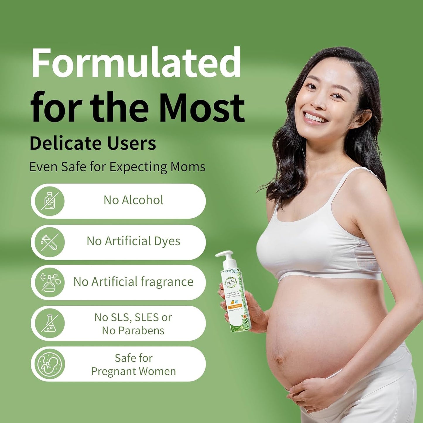 HH Herb&Health Feminine Wash and Deodorant Spray Set, pH 3.6 Intimate Cleanser and Odor Control Mist, Natural Essential Oils, Alcohol Free, For Daily Freshness and Sensitive Skin -Cooling Citrus scent