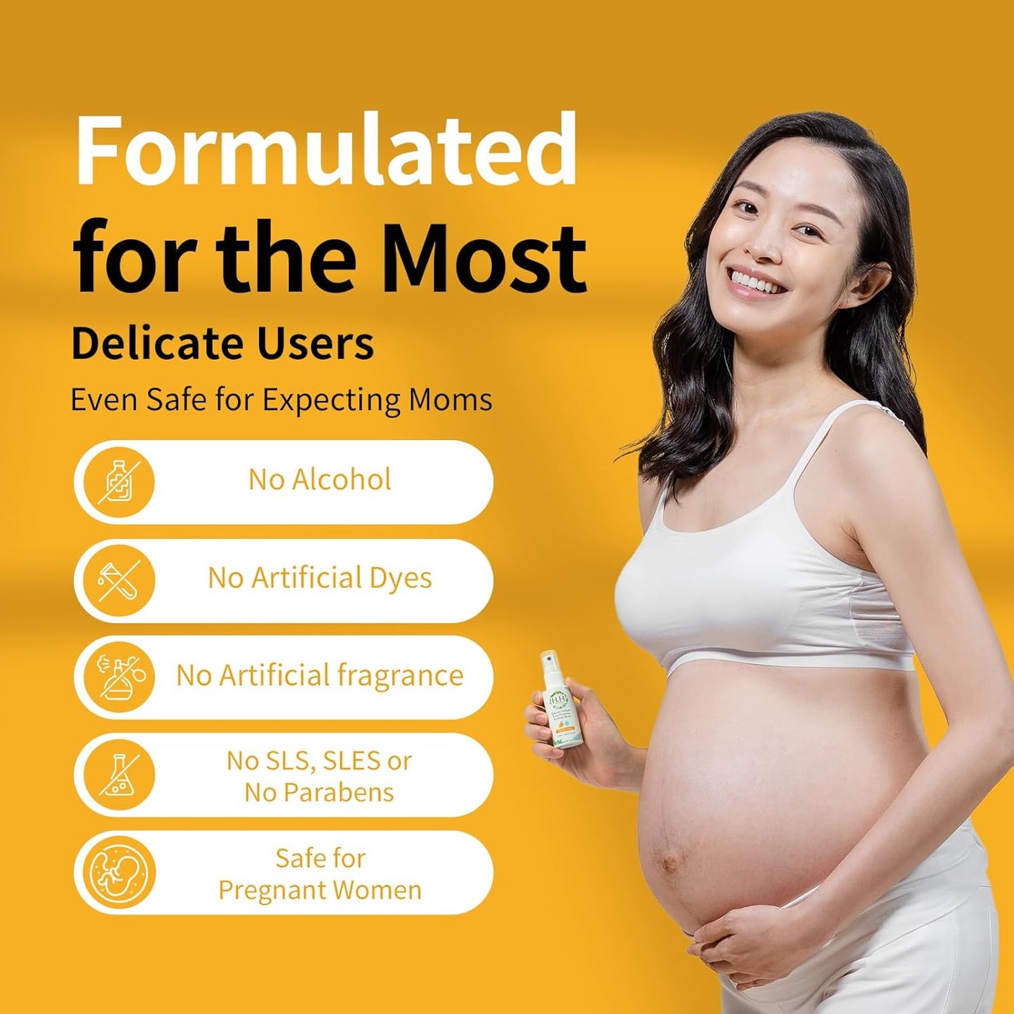 HH Herb & Health Feminine Deodorant Spray,pH 3.6 Intimate Mist for Odor Sweat Itch Dryness, Cool or Uncool, Natural Botanicals with Aloe Chamomile Oat, Alcohol Free for Sensitive Skin - Cooling Citrus