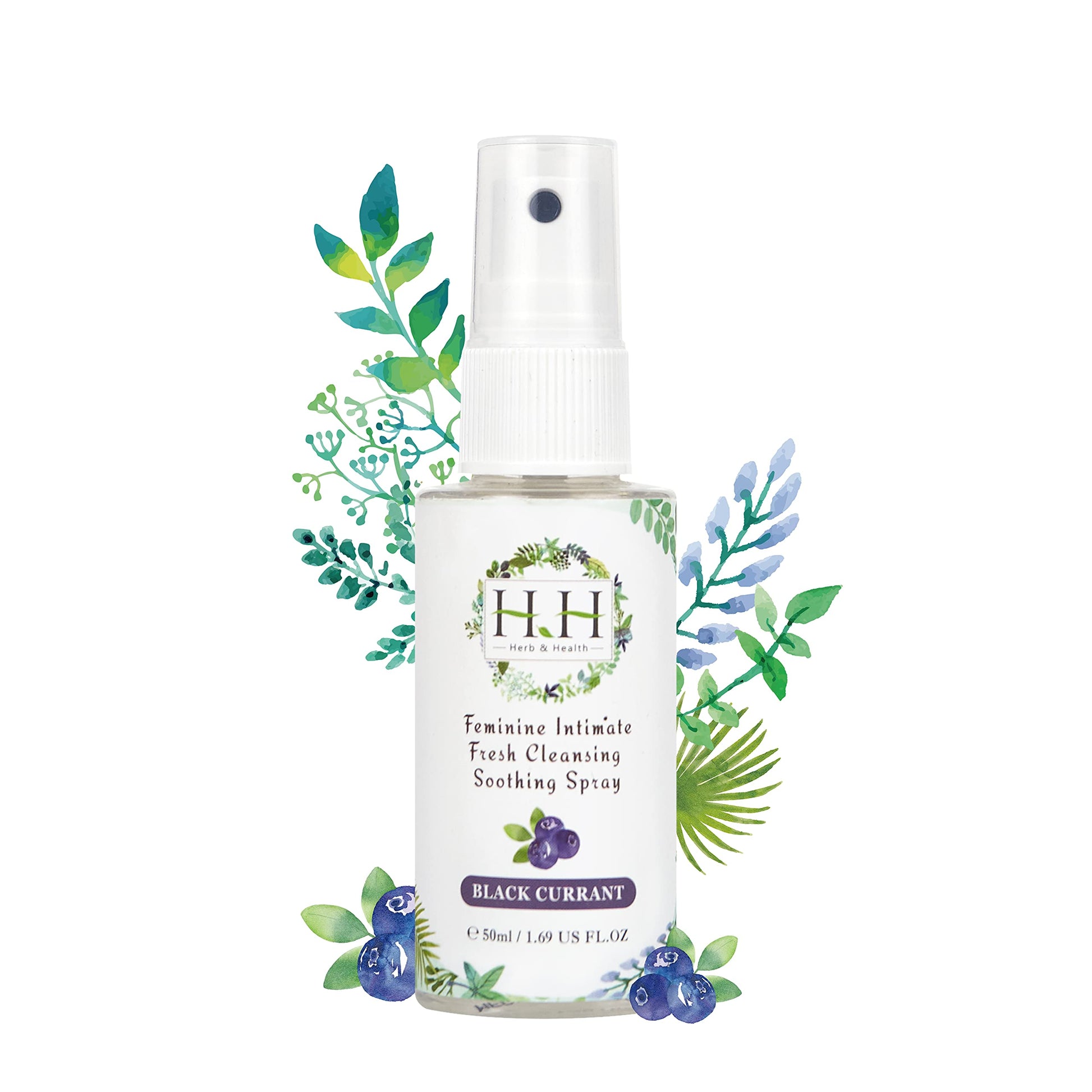 HH Herb & Health Feminine Deodorant Spray,pH 3.6 Intimate Mist for Odor Sweat Itch Dryness, Cool or Uncool, Natural Botanicals with Aloe Chamomile Oat, Alcohol Free for Sensitive Skin - Cooling Citrus