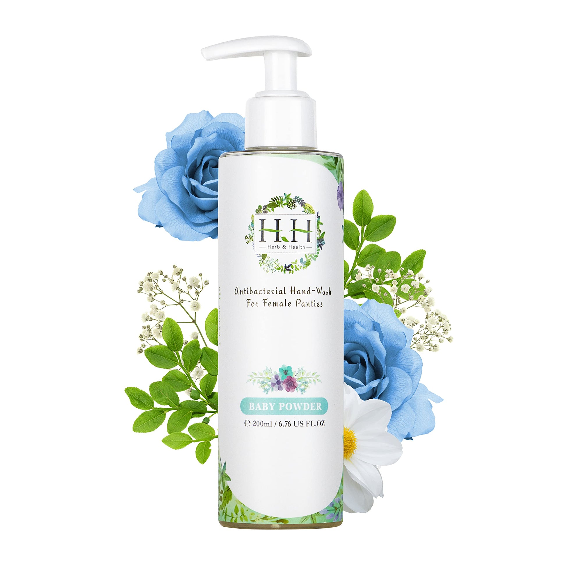 HH Herb & Health Underwear Wash, Enzyme Stain Remover for Panties Period Blood Discharge Sweat, Gentle pH7 Hand Wash Detergent for Sensitive Skin, No Bleach, Garden Scent